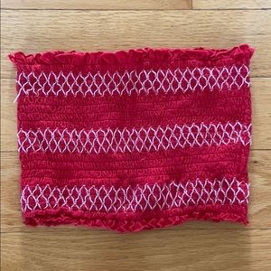 Red and white tub top